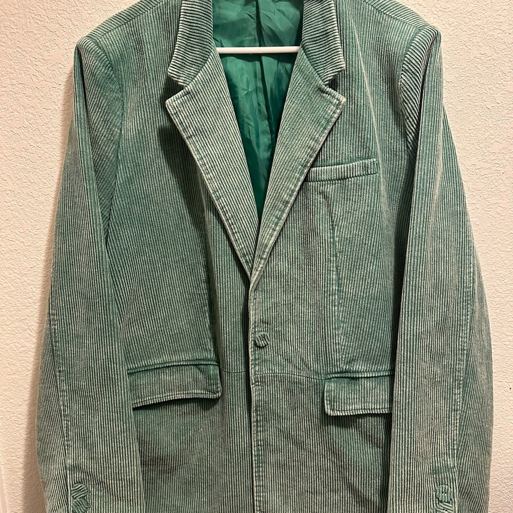 ODDY Teal / Green Corduroy Jacket / Blazer